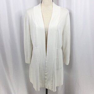 WHBM White House Black Market Open Tunic Cardigan Sweater Size Large Duster